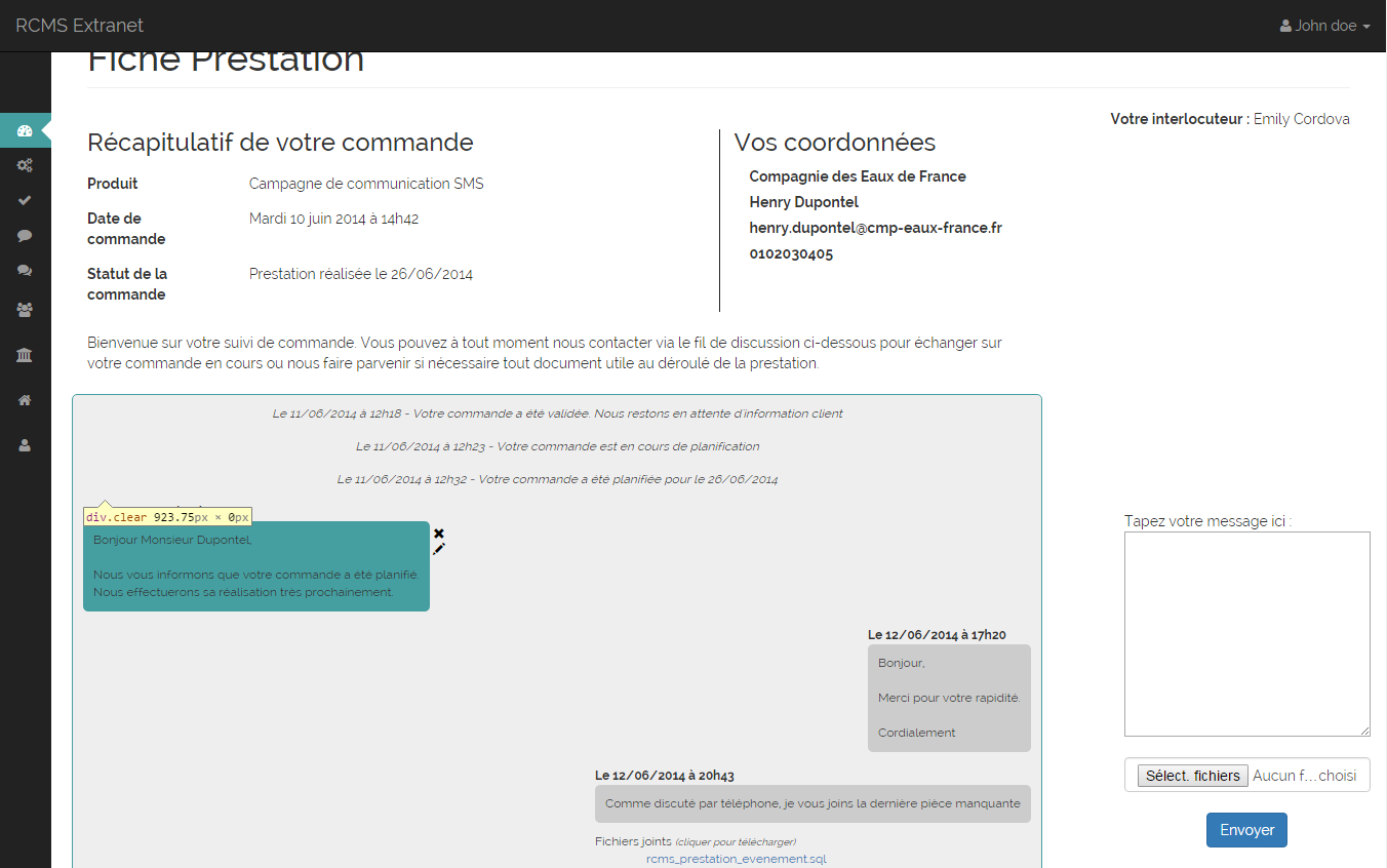 RCMS Conseil - Fiche prestation