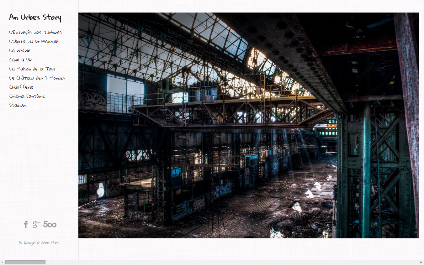 Urbex Story - Accueil